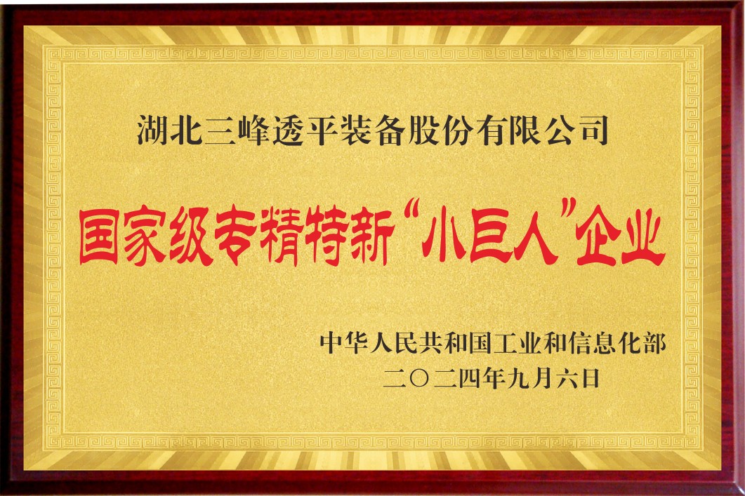國家級(jí)專精特新“小巨人”
